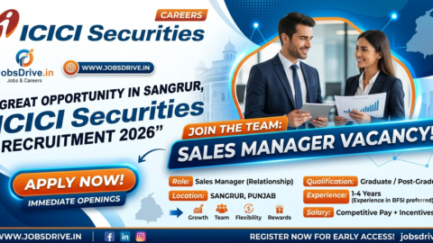 ICICI Securities Recruitment 2026 Apply for Sales Manager Job Vacancy in Sangrur, Punjab